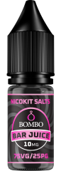 Bombo eLiquids - Nicokit Salts Bar Juice Salicylate 10ml 10mg 75vg 25pg